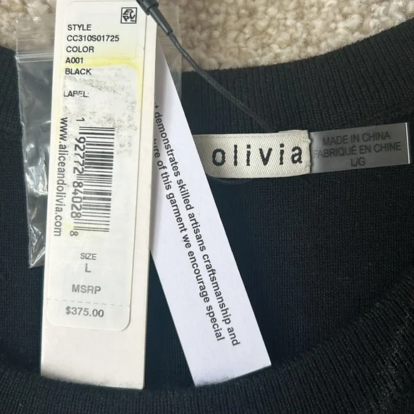 New Alice and Olivia Amity embellished cropped tank - Picture 7 of 12